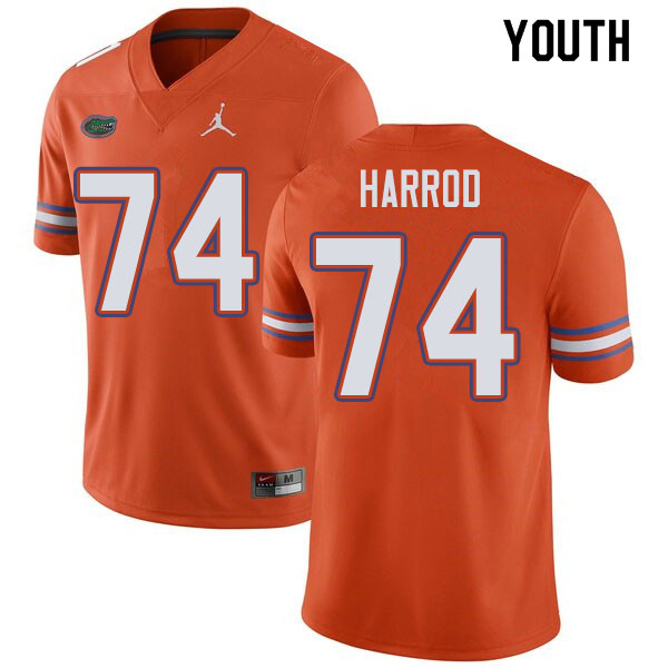 Jordan Brand Youth #74 Will Harrod Florida Gators College Football Jerseys Sale-Orange - Click Image to Close
